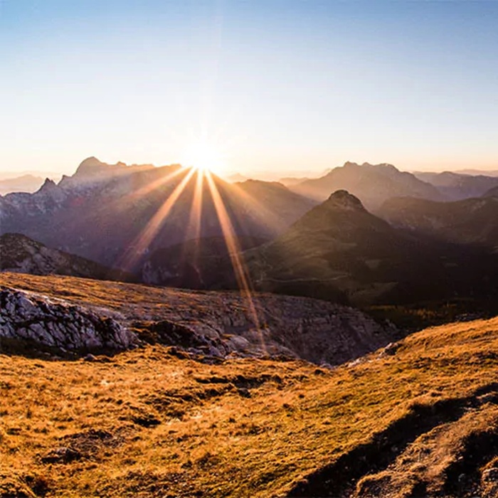 Berglandschaft in der Abendsonne